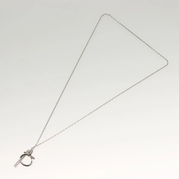 Salvatore Ferragamo Gancini Necklace metal Silver Auth - Picture 10 of 16